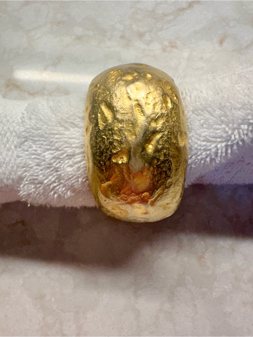 Kenneth Jay Lane Gold Sculpted Dome Bracelet